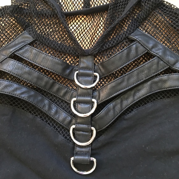 Punkrave mesh hooded top - Picture 5 of 6